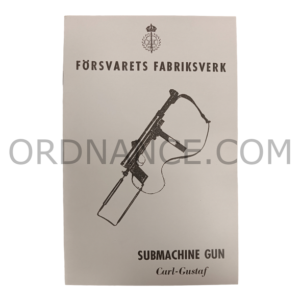 Reproduction of Forsvarets Fabriksverk Submachine gun Carl-Gustav Manual
