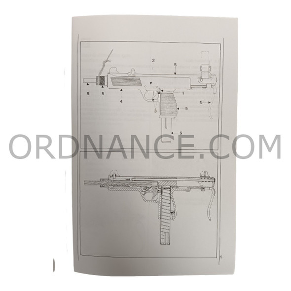 Reproduction of MP81 Submachine Gun Operator's Manual