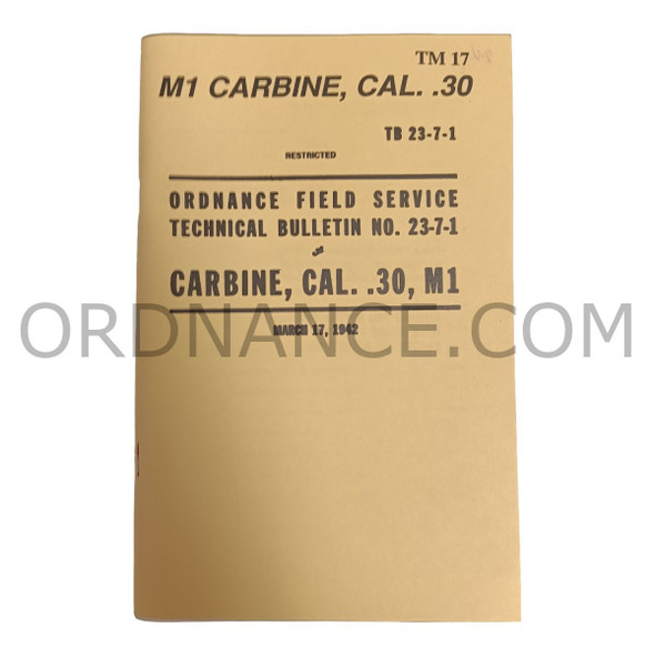 Misprint Reproduction of M1 Carbine, Cal. .30 TB 23-7-1