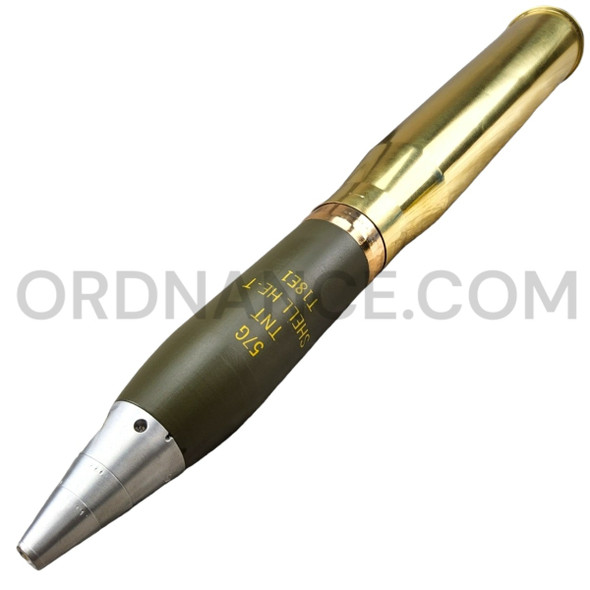 57mm T18E1 High Explosive Tracer Round With M23A2 Brass Case