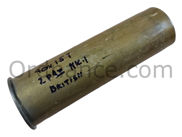40mm British WWII Cutdown Shell Casing QF 2 pdr Mark VIII 40x145mm