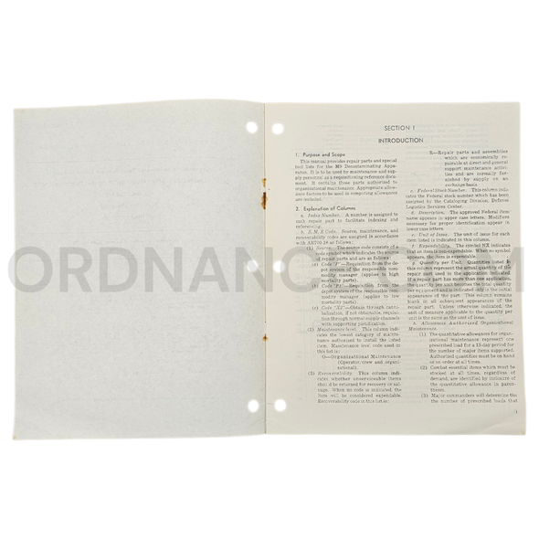 Technical Manual (TM 3-4230-203-20P) for Truck Mounted Decontaminating Apparatus M9 October 1965 FSN 4230-633-8326
