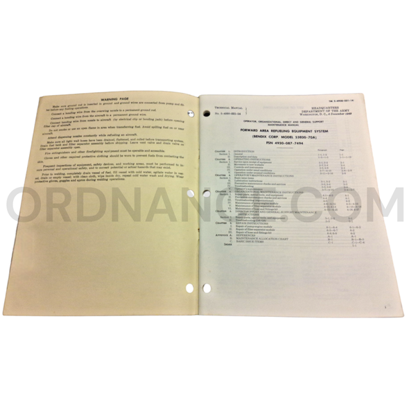 Technical Manual (TM 5-4930-221-14) for Forward Area Refueling Equipment (FARE) System December 1969 FSN 4930-087-7494