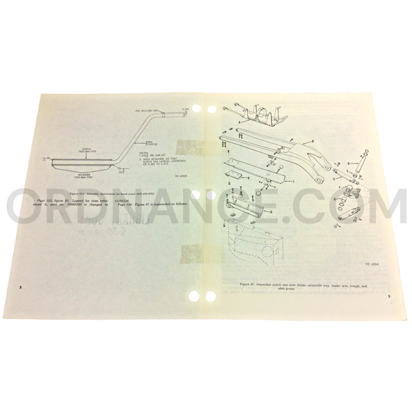 Technical Manual Change 3 (TM 9-1000-218-35) for 175mm M113/T256E3 Gun Cannon, 8-Inch M2A1E1 Howitzer Cannon, and M158/T185 Mount October 1968