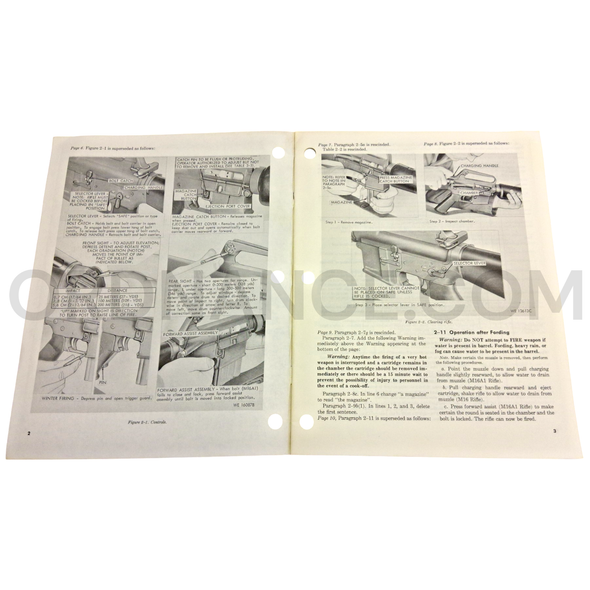 Technical Manual Change 2 (TM 9-1005-249-12) for 5.56mm M16, M16A1 Rifles and M3 Rifle Bipod September 1969 FSN 1005-856-6885