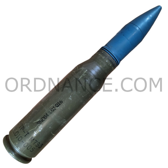 25mm Bushmaster TP-T round with fired case