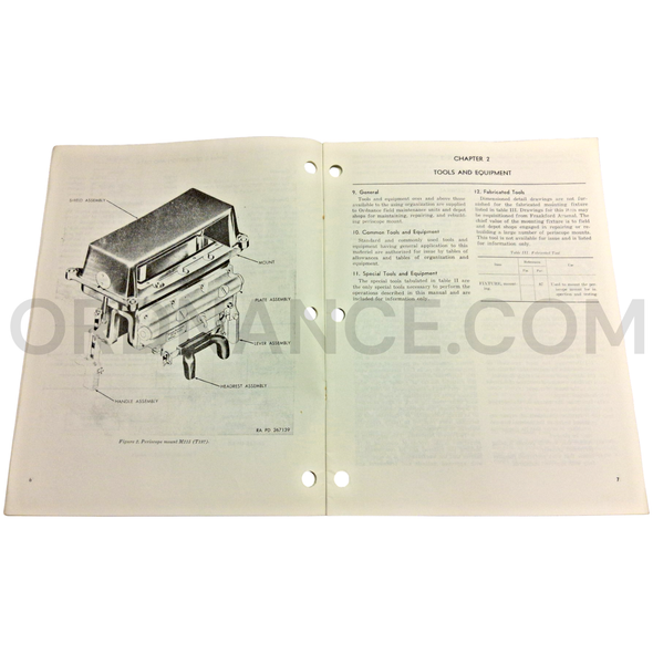 Technical Manual (TM 9-1240-286-35) for M115/T197 Periscope Mount July 1960