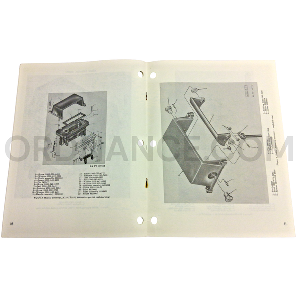 Technical Manual (TM 9-1240-286-35P) for M115/T197 Periscope Mount July 1960