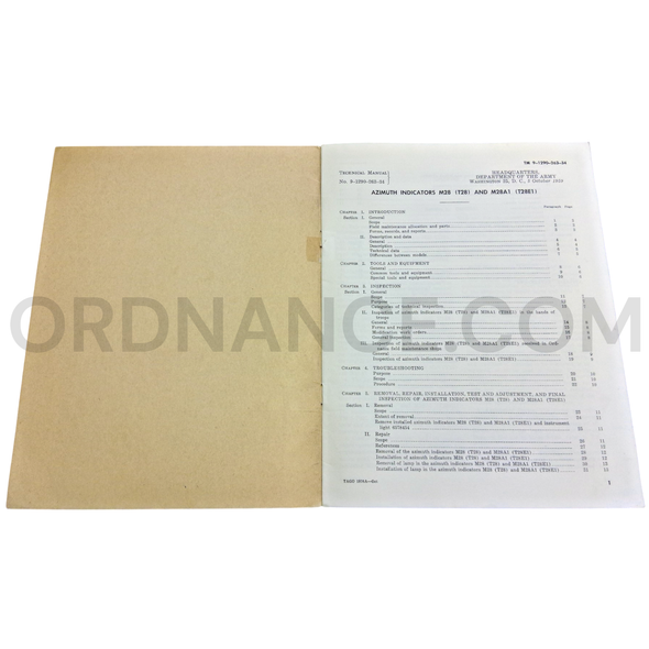 Technical Manual (TM 9-1290-263-34) for M28/T28 and M28A1/T28E1 Azimuth Indicators October 1959