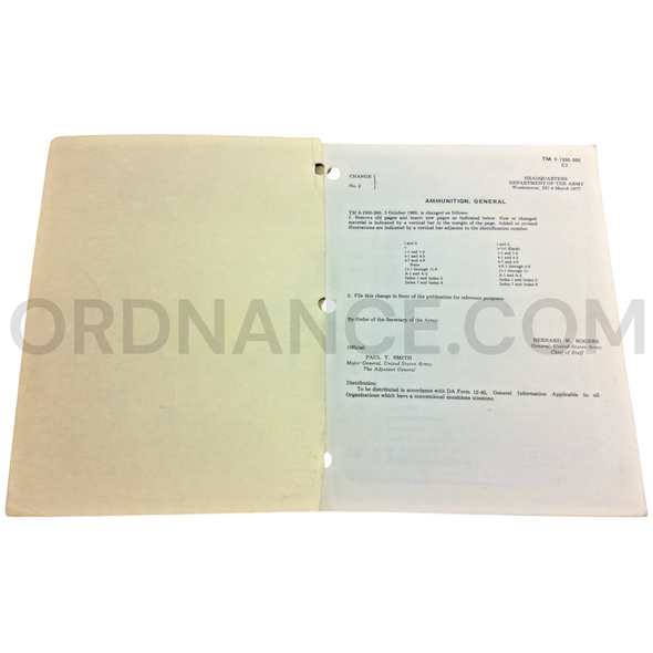 Technical Manual (TM 9-1300-200) for General Ammunition October 1969