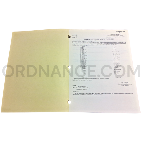 Technical Manual (TM 9-1300-206) for Ammunition and Explosives Standards August 1973
