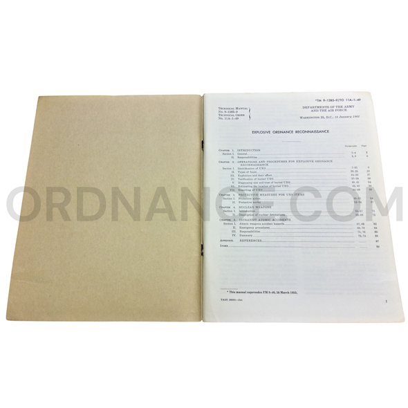 Technical Manual (TM 9-1385-9) for Explosive Ordnance Reconnaissance January 1962