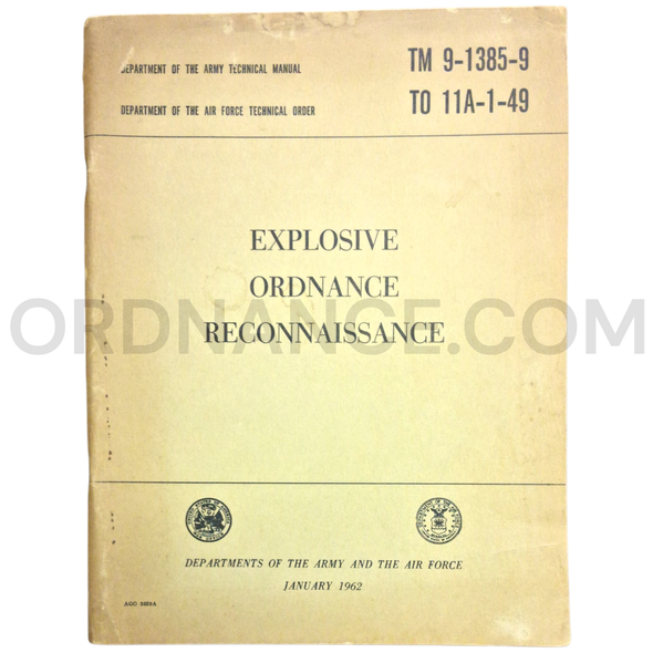 Technical Manual (TM 9-1385-9) for Explosive Ordnance Reconnaissance January 1962