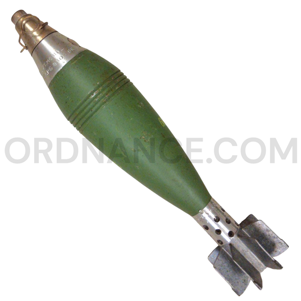 60mm M73 Yugoslav High-Explosive Mortar Round with UT-M68P1 Fuze and KV 8501-3 Fiber Tube