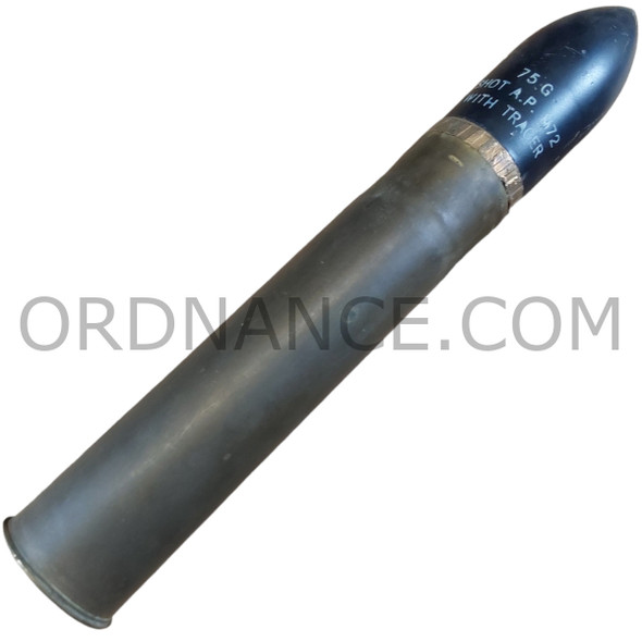 75mm Armor-piercing M72 Round with fired projectile