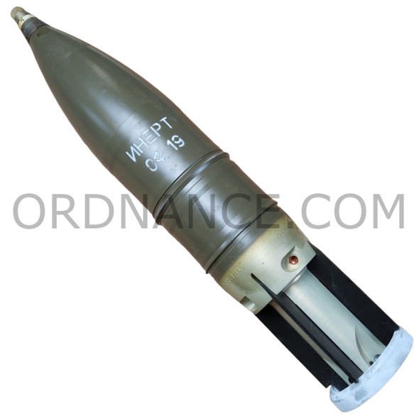 Soviet 125mm OF19 High Explosive Training Fin Stabilized Projectile with PU105 Training Cartridge