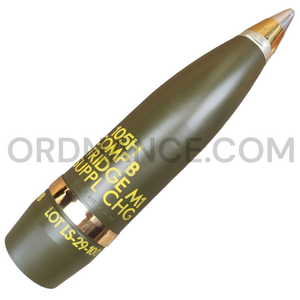 105mm M1 High Explosive Projectile With M501A1 Multi-time Super Quick fuze