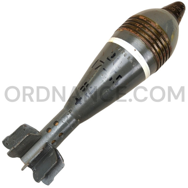 82mm Soviet Mortar Round with Dummy Training Fuze and Ignition Charge