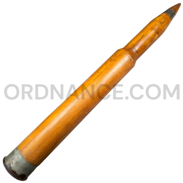 4"/50cal Mark 3 Wooden Dummy Round with Wooden Fuze