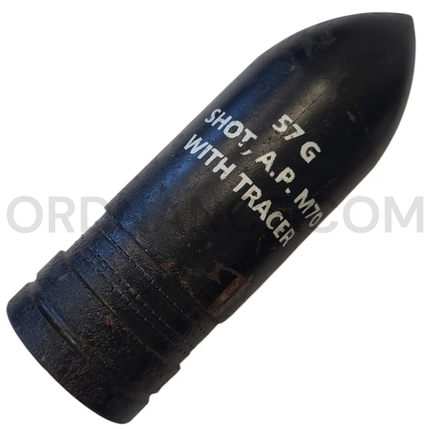57mm M70 Armor Piercing Shot Tracer Projectile with No Drive Band