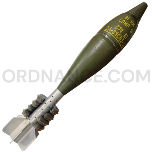 81mm C70A1 High Explosive Mortar Round with DM111A4 Fuze and C87 Primer