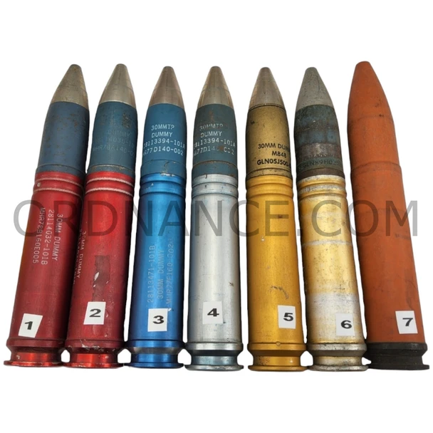 30mm Component Dummy Rounds for M230 / DEFA Autocannon