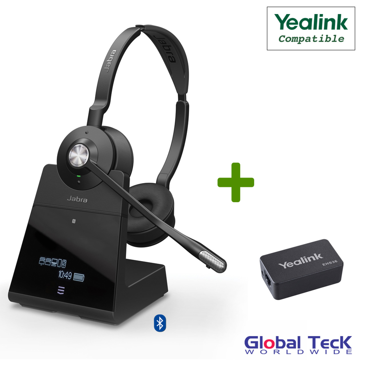 Yealink Compatible Jabra Engage 75 Wireless Headset Bundle With