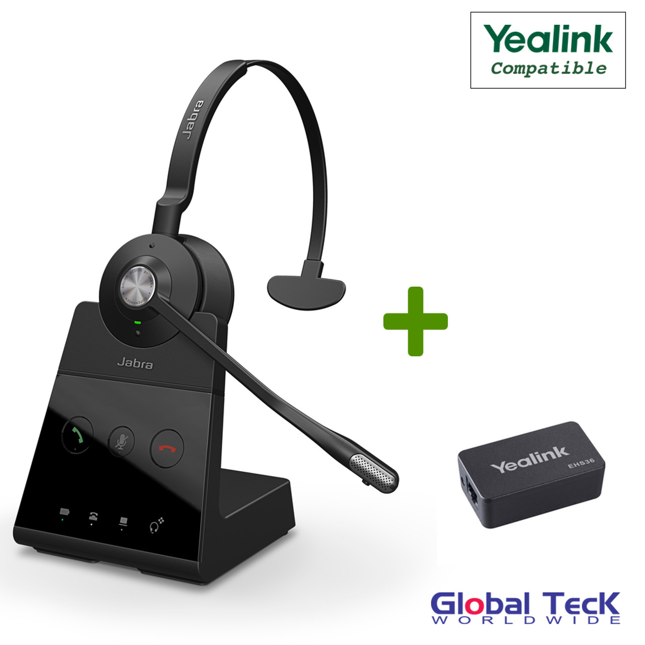 Yealink Compatible Jabra Engage 65 Wireless Mono Headset Bundle with EHS  Adapter | SIP T-Series