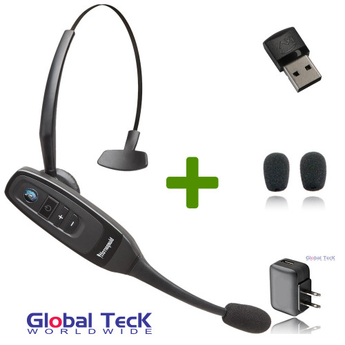 BlueParrott C400-XT Bluetooth Convertible Headset with USB Dongle and Wall Charger | NFC Ready  | 2pk Windscreen Microphone Cushions Included | #204151 BlueParrott C400-XT Bluetooth Convertible Headset with USB Dongle and Wall Charger | NFC Ready  | 2pk Windscreen Microphone Cushions Included | #204151