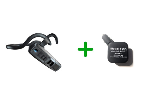 BlueParrott C300-XT Bluetooth Headset | Water and Dust Proof - IP54 Rated, 10 Hour Talk Time | 2port Home/Car Charger | #204201