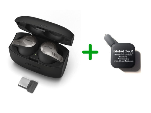 Jabra 65T Bluetooth Headset Earbuds - Evolve 65T | Wireless Bluetooth for Music | #6598-832-209-C Jabra 65T Bluetooth Headset Earbuds - Evolve 65T | Wireless Bluetooth for Music | #6598-832-209-C