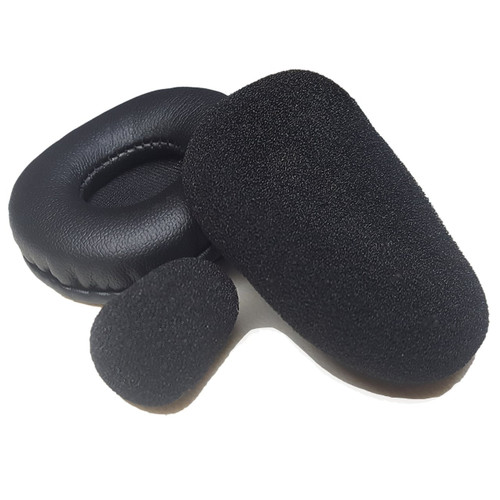 Leatherette Ear Pad and Foam Mic Cushions Replacement Kit- 3pcs Bundle |  Blueparrott B350-XT, Jabra BIZ 1500 | GTW-203479 Leatherette Ear Pad and Foam Mic Cushions Replacement Kit- 3pcs Bundle |  Blueparrott B350-XT, Jabra BIZ 1500 | GTW-203479
