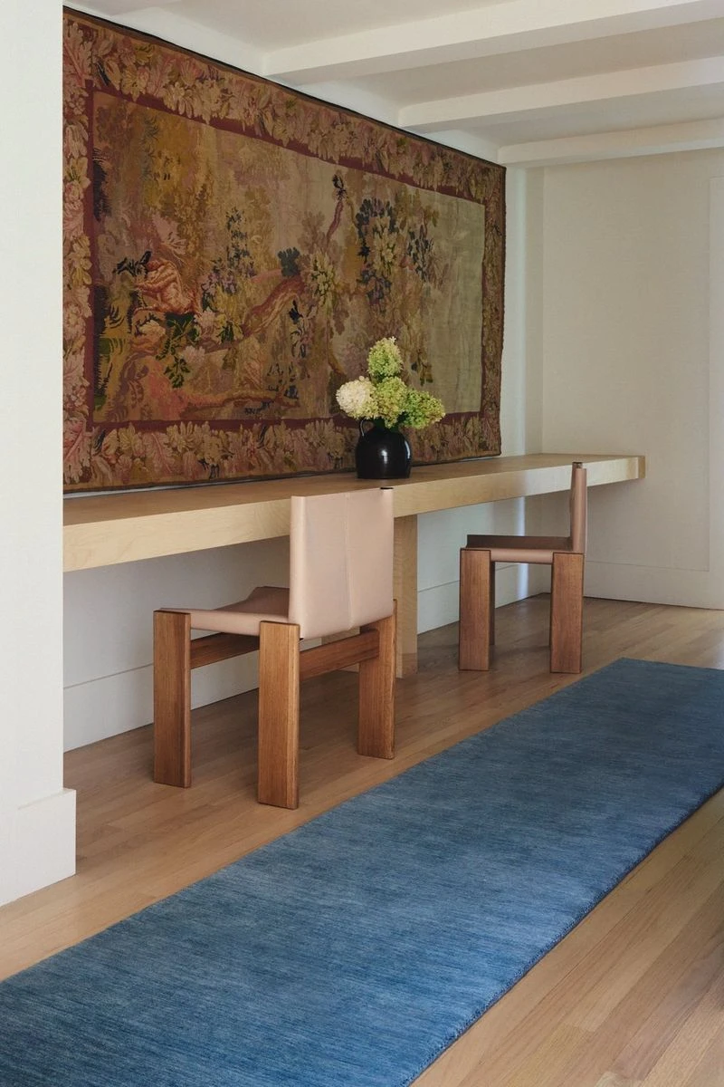 Simon Slate Blue wool runner