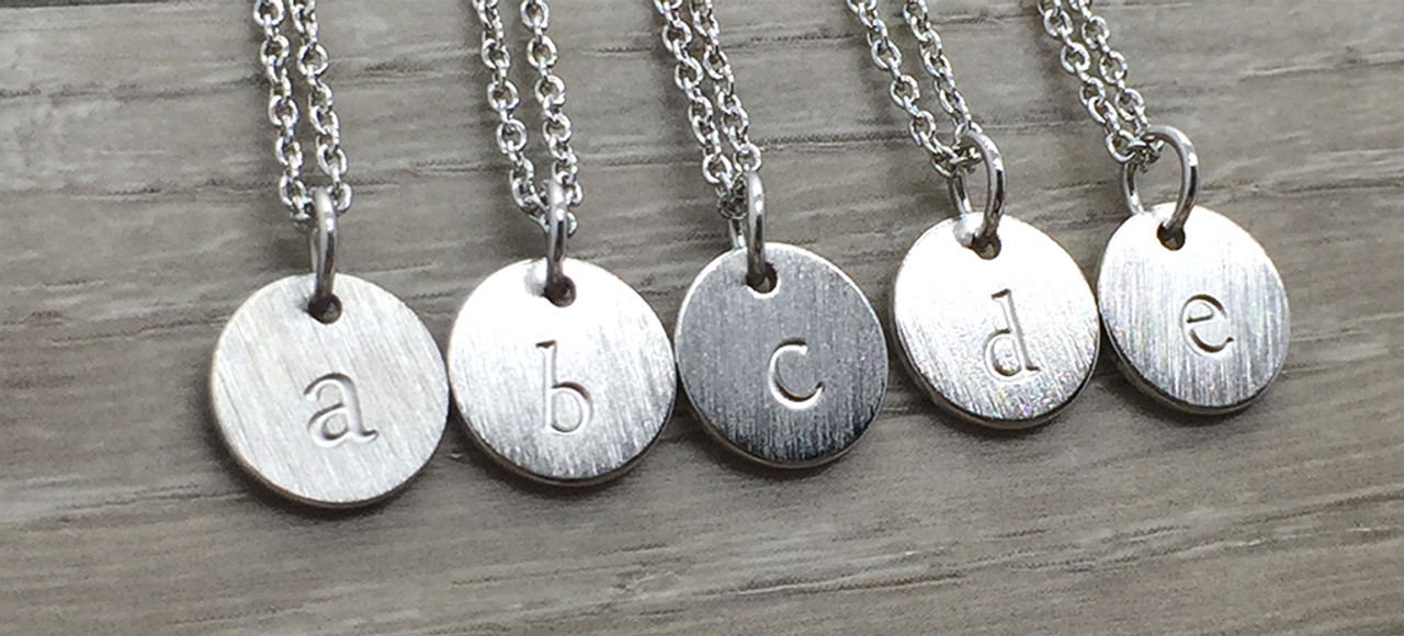 Lowercase Monogram on Curb Chain Necklace - FAB Accessories Inc.