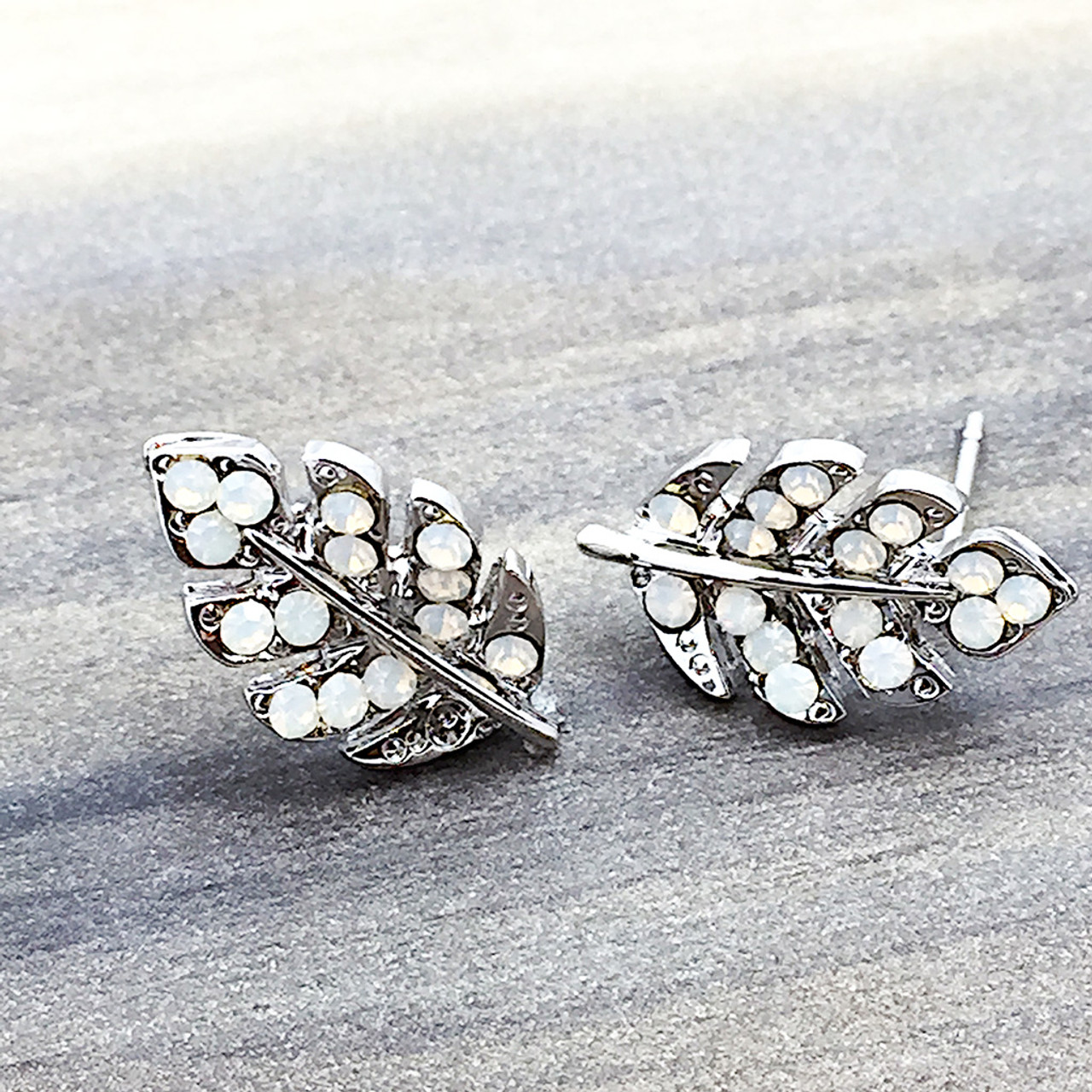 Swarovski earrings clearance leaf