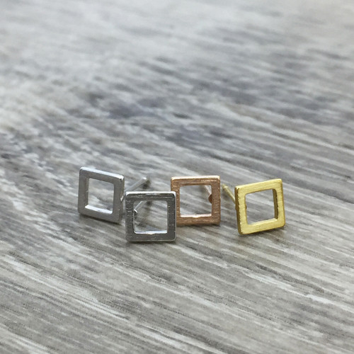 Open square earring