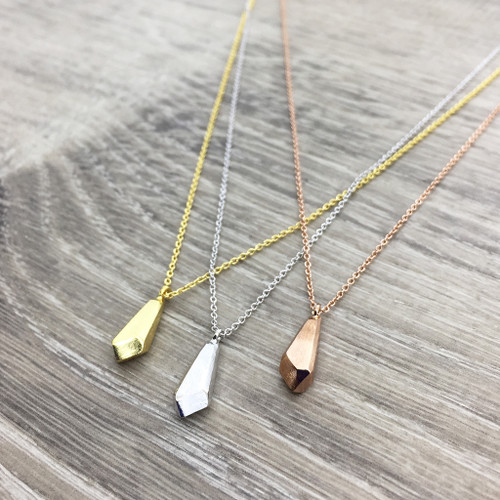 Faceted bead necklace