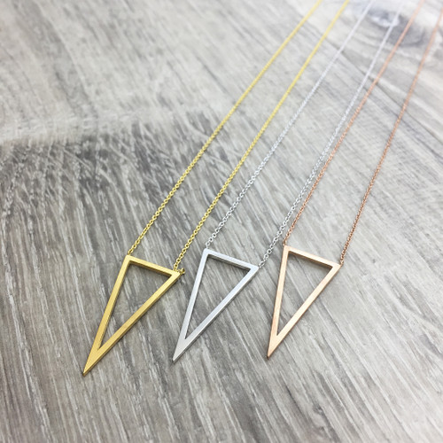 Open triangle necklace