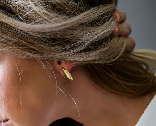 Stainless Steel Asymmetrical Earring