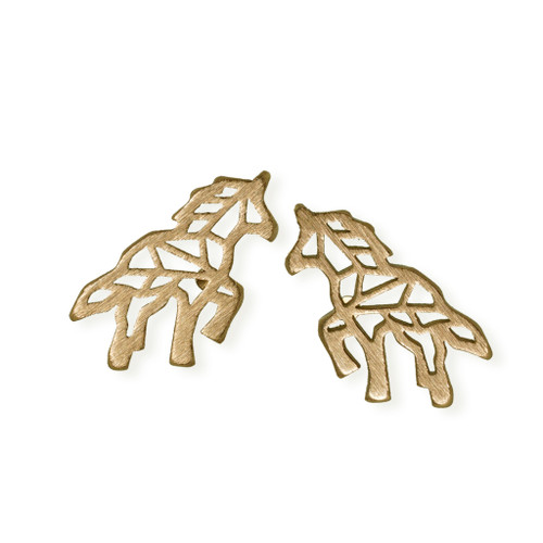 Leaping Unicorn Origami Earring