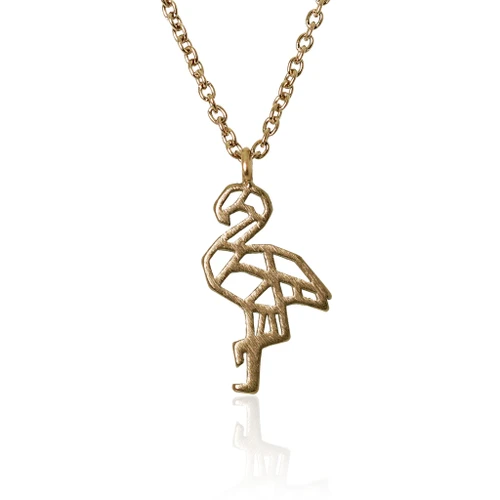 Flamingo Origami Necklace