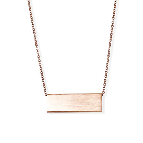 Luxe Brushed Bar Necklace
