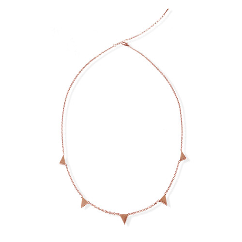 Stationed Triangle Necklace