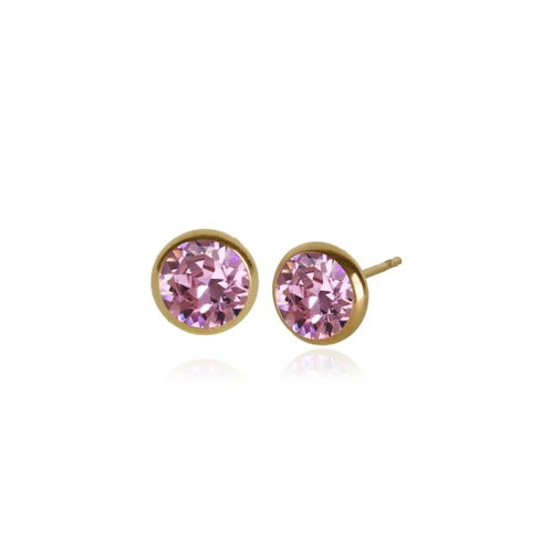 Classic Swarovski Stud in Light Rose