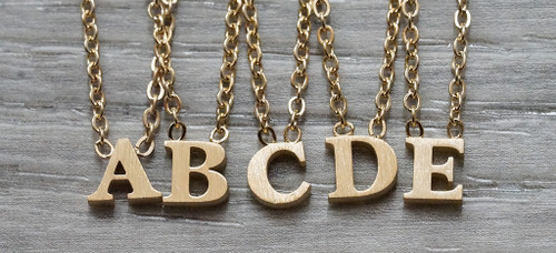 Floating Letter Necklace