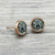 Rose Gold Swarovski Stud in Black Diamond