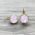 Pink Opal Swarovski Earring in Gold