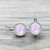 Pink Opal Swarovski Earring in Silver