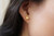 Folded heart earring