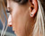 Brushed 3D circle earring